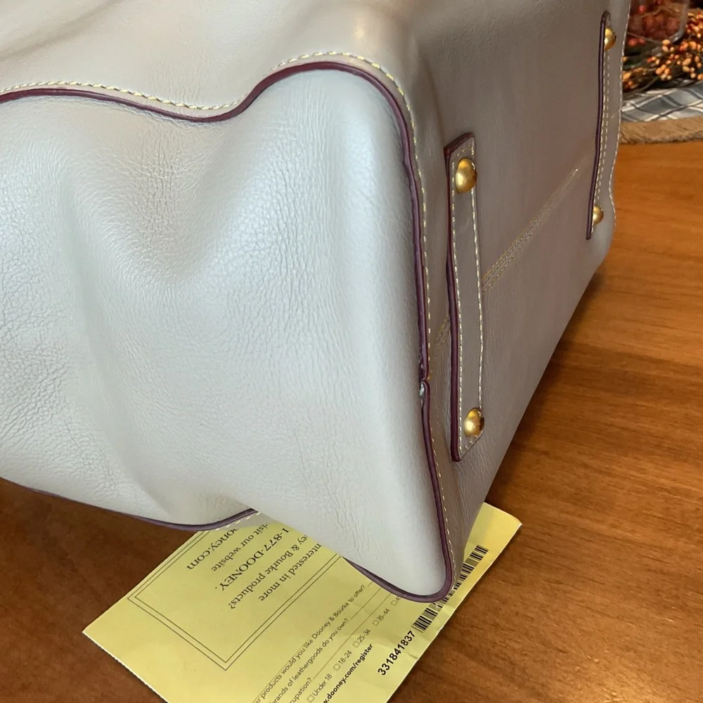 Dooney & Bourke Light Taupe Hattie Drawstring Large - Picture 5 of 16